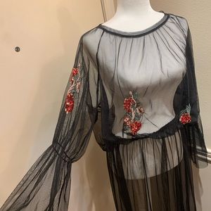 Zara embroidered tulle tunic
NWT